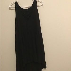 Black high low tank